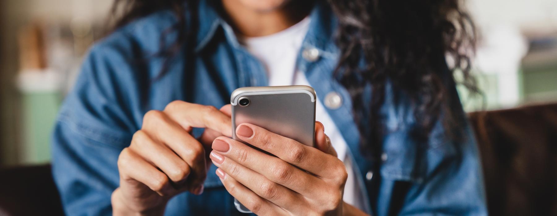 a person holding a phone